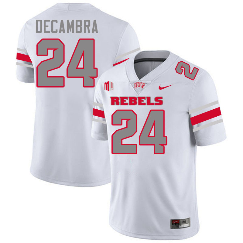 #24 Kodi DeCambra UNLV Rebels College Football Jersey Stitched-White